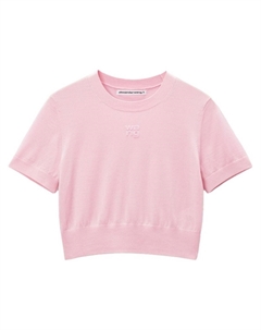 Футболка с тисненым логотипом, розовый Alexander wang