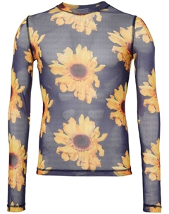 Полупрозрачный топ с цветочным принтом, синий Jw anderson