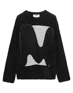 Джемпер с логотипом, черный Msgm