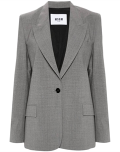Пиджак с нашивкой-логотипом, серый Msgm