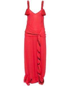 Платье с кисточками и перекрученными бретелями, красный Jw anderson