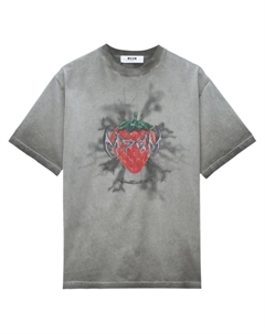 Футболка с графичным принтом, серый Msgm