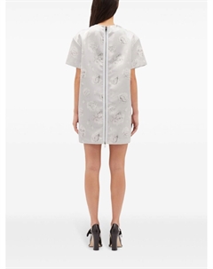 Платье мини с цветочным принтом, серый Msgm