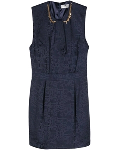 Жаккардовое платье мини, синий Elisabetta franchi