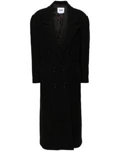 Пальто из вирджинской шерсти, черный Msgm