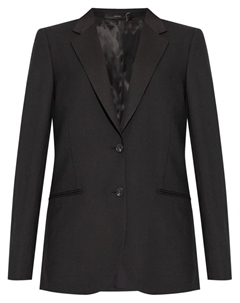 Шерстяной пиджак с заостренными лацканами, черный Paul smith