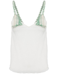 Топ с V-образным вырезом и кисточками, белый Jw anderson