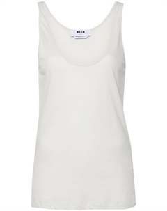 Топ с вышитым логотипом, серый Msgm