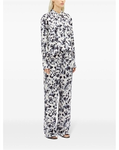 Брюки с широкими штанинами и принтом «собака», белый Msgm