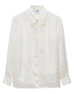 Рубашка в технике деворе, белый Msgm