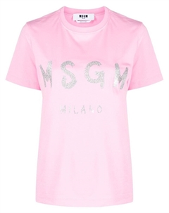Футболка с логотипом, розовый Msgm