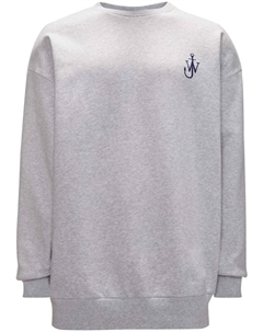 Толстовка из органического хлопка с логотипом якоря, серый Jw anderson