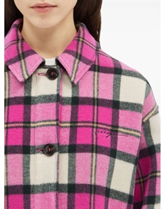 Укороченный жакет в клетку, розовый Msgm