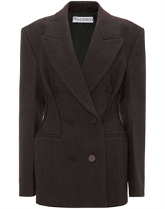 Двубортный пиджак фасона «песочные часы», зеленый Jw anderson