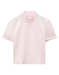 Трикотажный топ с тисненым логотипом, розовый Alexander wang