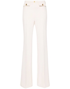 Расклешенные брюки с логотипом, нейтральный цвет Elisabetta franchi