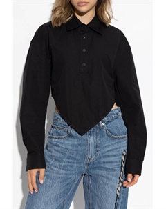 Рубашка с заостренным краем из органического хлопка, черный Alexander wang