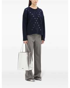 Джемпер с люверсами, черный Msgm