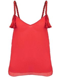 Топ с V-образным вырезом и кисточками, красный Jw anderson