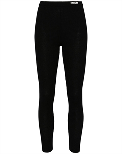 Легинсы с логотипом, черный Msgm