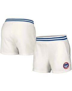 Женские белые шорты с карманами в стиле Lusso Chicago Cubs Maeg Tri-Blend Unbranded