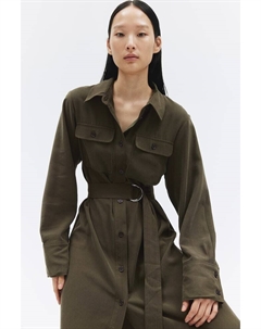 Платье блузка с поясом, зеленый H&m