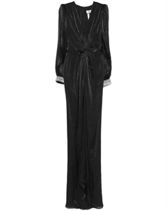 Плиссированное платье с закрученными деталями, черный Nissa