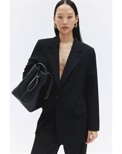Однобортный пиджак, черный H&m