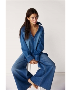 Блузка без застежек из джинсовой ткани, синий H&m