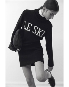 Джемпер с текстовым узором, черный H&m