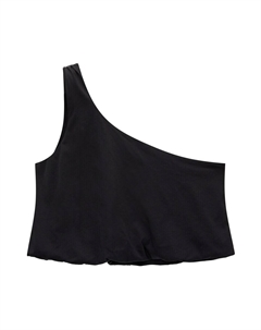 Укороченный топ Top, черный Pull & bear