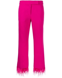 Укороченные брюки с перьями, розовый Michael michael kors