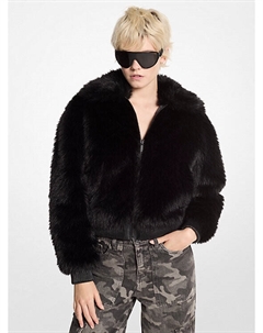 Куртка-бомбер из искусственного меха, черный Michael kors