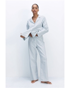 Пижама из хлопкового твила, голубой H&m