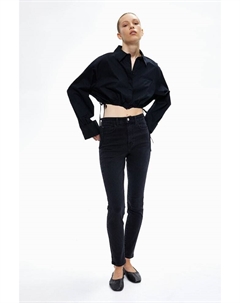 Джинсы скинни с ультравысокой лодыжкой True to you, черный H&m