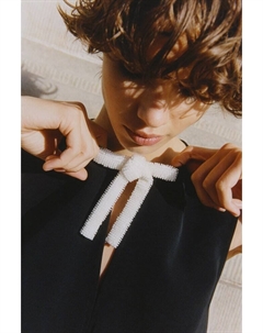 Платье с бантом, черный H&m