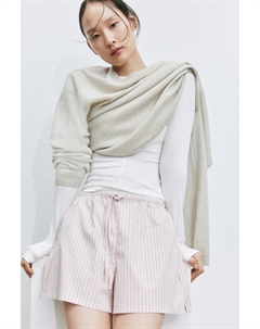 Комплект из 2 шорт для сна из хлопкового поплина, розовый H&m