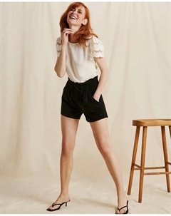 Женские шорты с рюшами на талии и карманами, черный Jdy