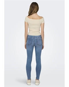 Базовая футболка CIRKELINE OFF SHOULDER, кремовый Jdy