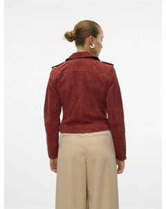 Кожаная куртка VMROYCEALICE, темно-красный Vero moda