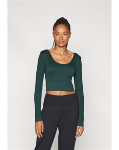 Футболка с длинным рукавом ONPJAIA LIFE CROP SEAM TOP, темно-зеленый Only play