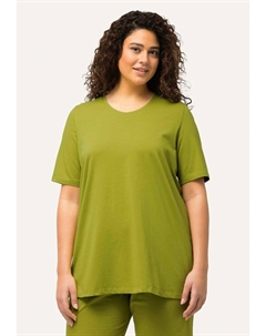 Базовая футболка V-AUSSCHNITT HALBARM, оливковый Ulla popken