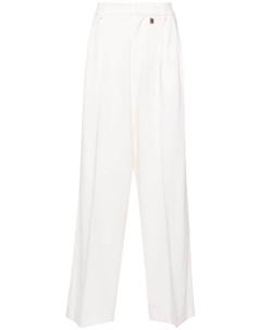 Широкие брюки строгого кроя, нейтральный цвет Giuseppe di morabito