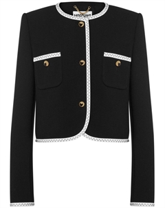 Однобортный пиджак, черный Moschino