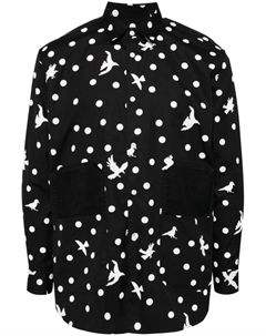 Black Comme Des Garçons рубашка в горох, черный Comme des garçons black