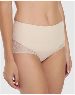 Корректирующее белье для живота с высокой талией, кружевные трусики, бежевый Magic bodyfashion
