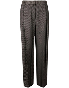 Брюки с принтом в горошек, черный Alberto biani