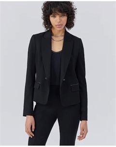 Женский пиджак с карманами черного цвета, черный Ikks