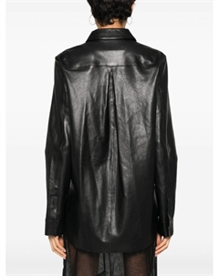 Кожаная рубашка, черный Blumarine