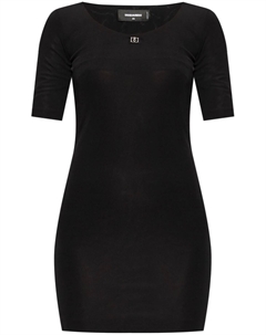 Мини-платье с логотипом, черный Dsquared2